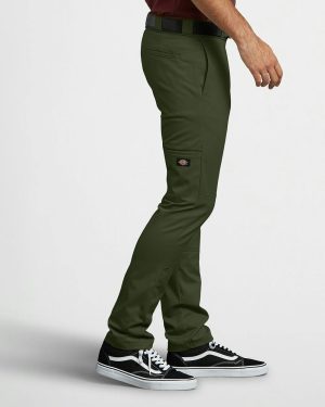 شلوار سبز دیکیز مدل Skinny Fit Double Knee - Image 2