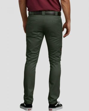 شلوار سبز دیکیز مدل Skinny Fit Double Knee - Image 3