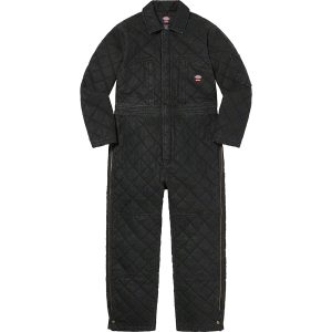 کاورال مشکی مدل Supreme X Dickies Quilted Denim Coverall