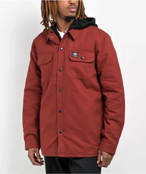 کاپشن Dickies مدل Dickies Skateboarding Duck Fired Brick Hooded