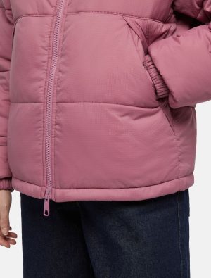 پافر زنانه کلاه دار دیکیز مدل Alatna Oversized Puffer Jacket صورتی - Image 7