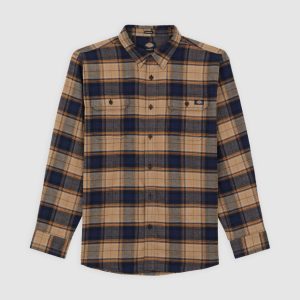 پیراهن دیکیز مدل Flex Flannel L/S کرم سورمه ای