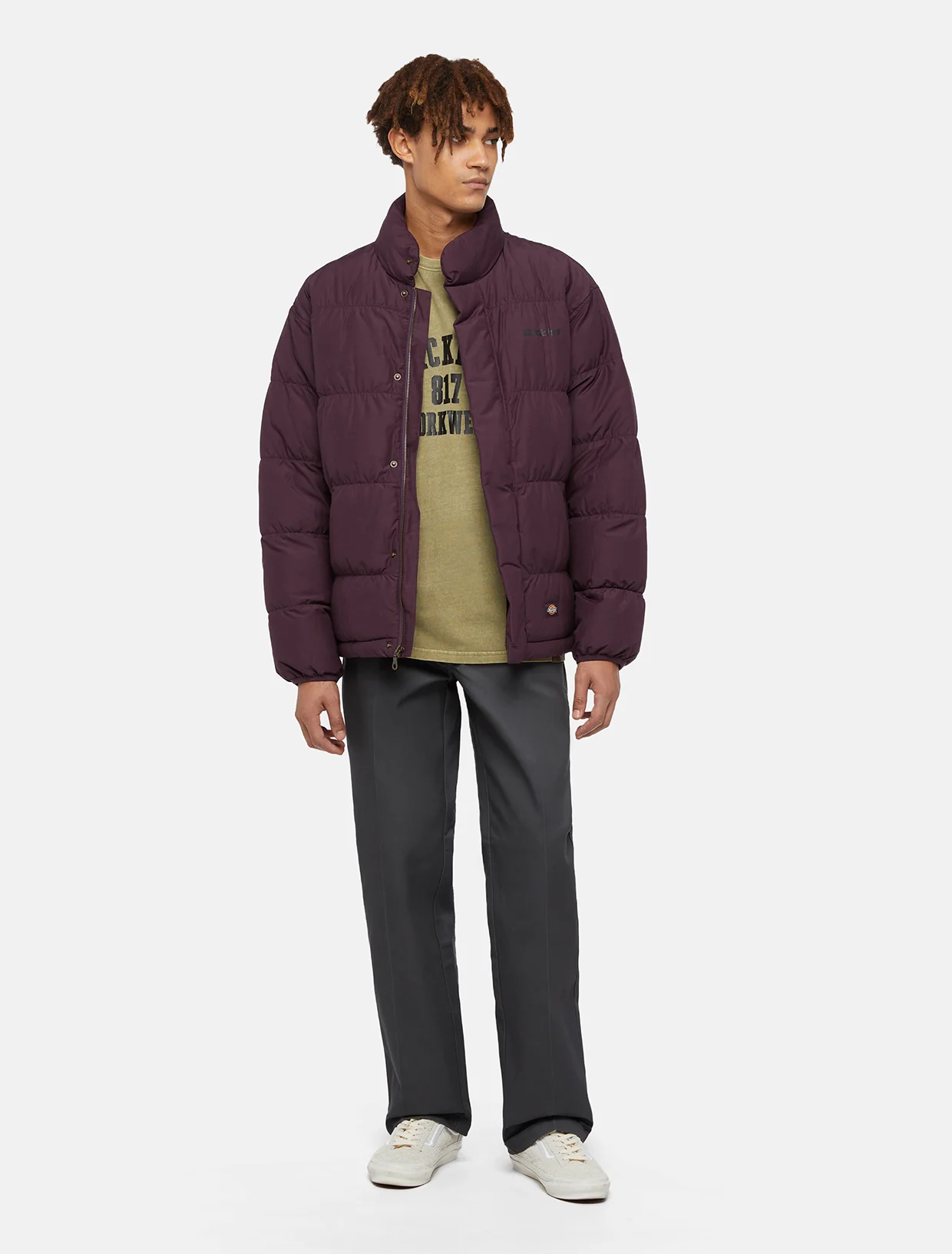 کاپشن پافر مردانه Dickies مدل Scobey Puffer Jacket رنگ بنفش (Violet) - Image 8