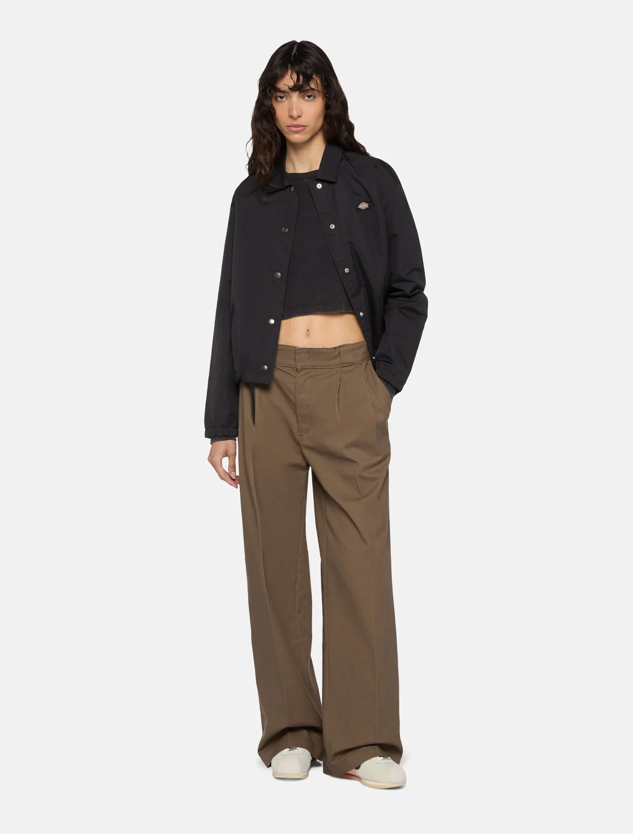 کاپشن دیکیز زنانه کراپ مدل Oakport Coach مشکی - Image 4